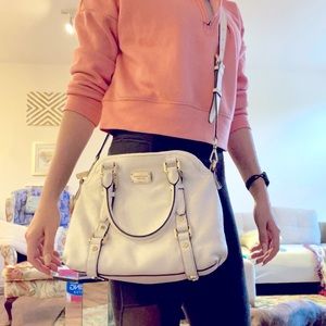 Michael Kors Satchel Crossbody Bag - off white